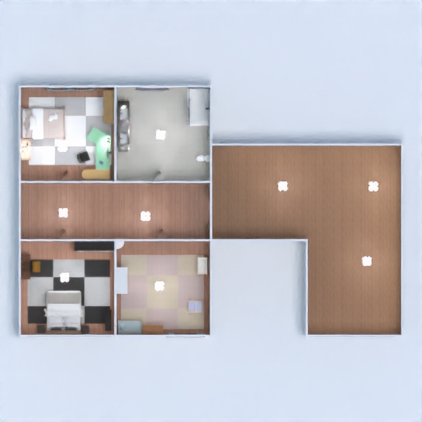 floor plans varanda inferior patamar banheiro 3d