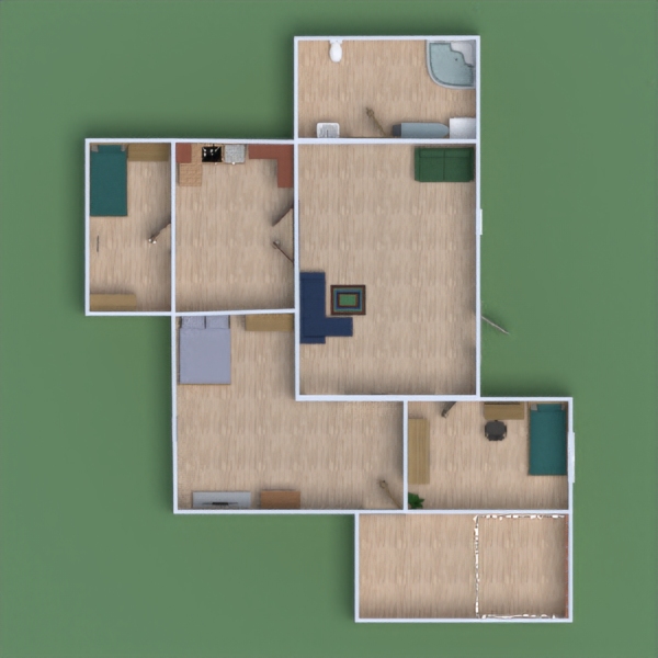 floor plans maison salle de bains chambre à coucher salon cuisine 3d
