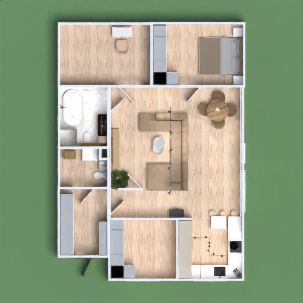 floor plans mieszkanie 3d