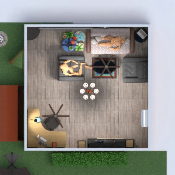 living room with garden and swimming pool #2809056 by Shashikant Sharma