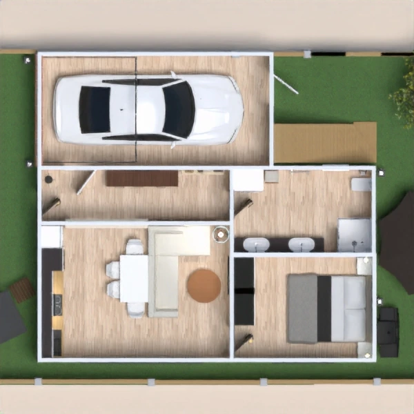 floor plans maison terrasse salle de bains chambre à coucher salon 3d