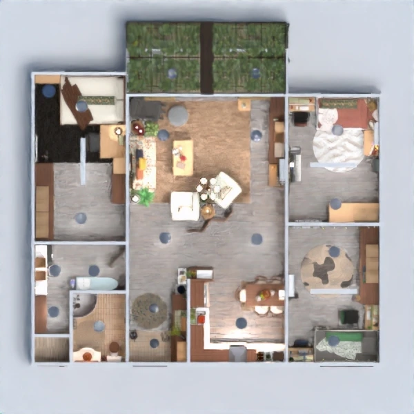 floor plans salón garaje paisaje descansillo terraza 3d