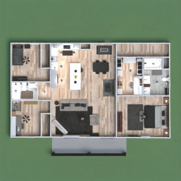 floor plans 独栋别墅 3d