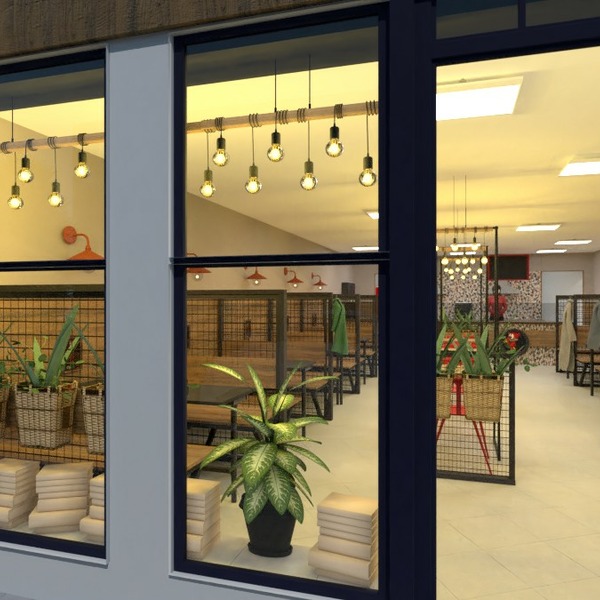 floor plans meubles eclairage rénovation café espace de rangement 3d