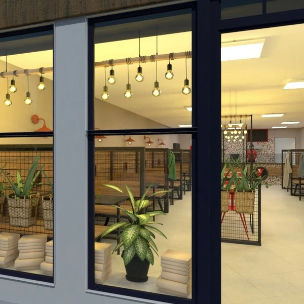 floor plans möbel beleuchtung renovierung café lagerraum, abstellraum 3d
