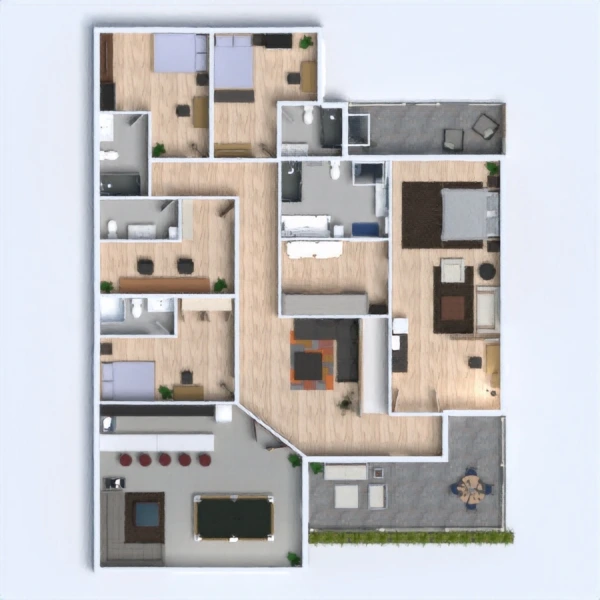 floor plans cocina apartamento muebles 3d