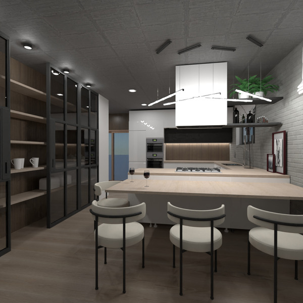 floor plans namas virtuvė renovacija valgomasis 3d