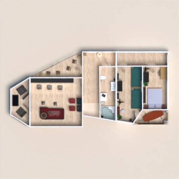 floor plans casa dormitorio salón exterior trastero 3d