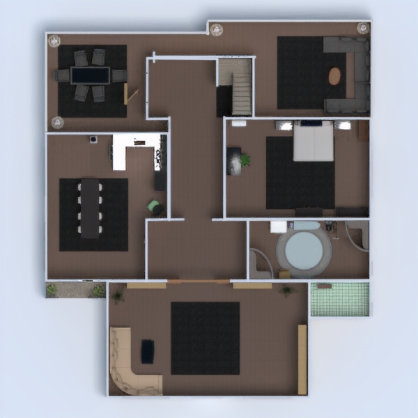 floor plans casa bagno camera da letto saggiorno cucina oggetti esterni cameretta studio 3d