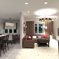 floor plans butas namas baldai dekoras svetainė virtuvė apšvietimas renovacija valgomasis sandėliukas studija 3d