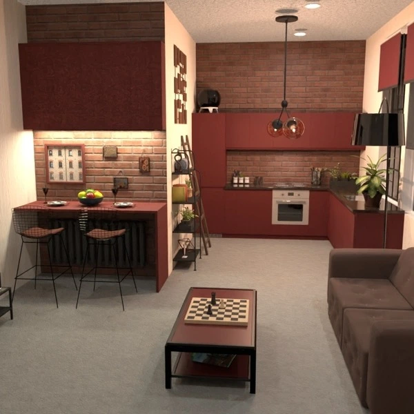 floor plans furniture decor living room kitchen household 3d