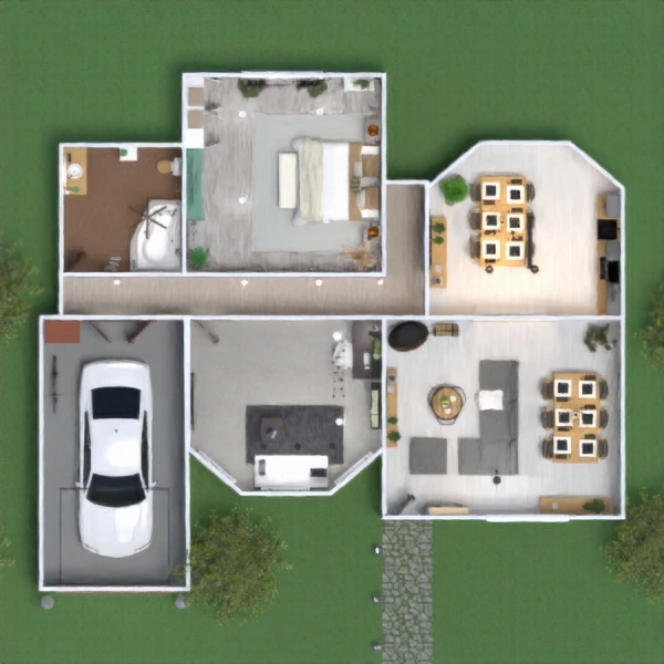 floor plans dom wystrój wnętrz sypialnia garaż kuchnia 3d