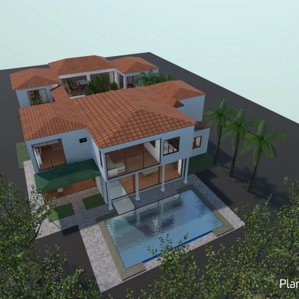 floor plans casa paisaje comedor arquitectura 3d