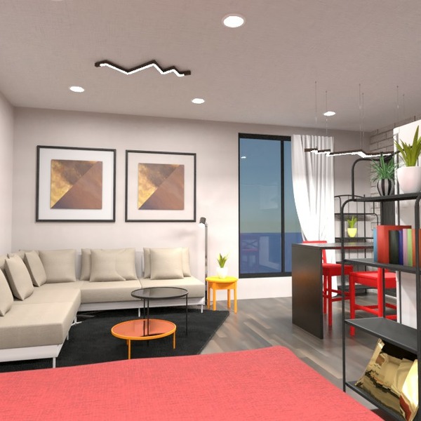 floor plans wystrój wnętrz łazienka pokój dzienny kuchnia mieszkanie typu studio 3d