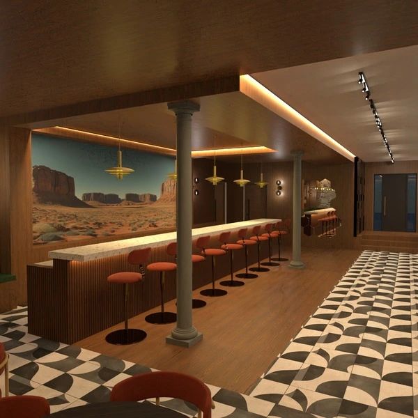 floor plans mobílias decoração iluminação reforma cafeterias 3d