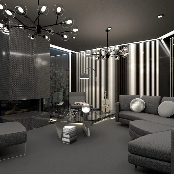 floor plans дом мебель декор гостиная освещение 3d