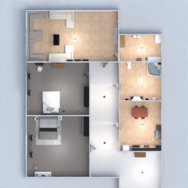 floor plans maison meubles salle de bains chambre à coucher salle à manger 3d