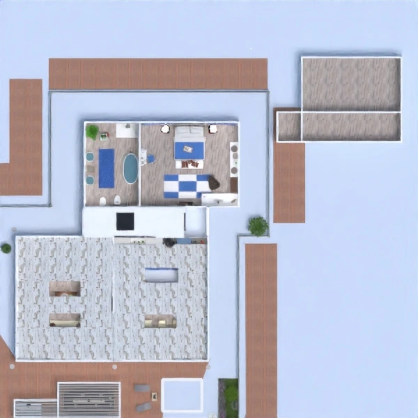 floor plans dom taras na zewnątrz architektura 3d
