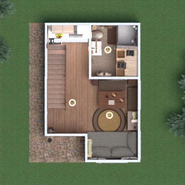 floor plans garage büro küche schlafzimmer eingang 3d