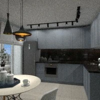 floor plans butas baldai dekoras virtuvė apšvietimas valgomasis 3d