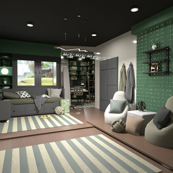 floor plans decorazioni camera da letto cameretta illuminazione monolocale 3d