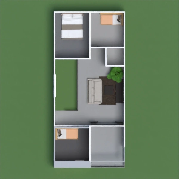 floor plans hogar apartamento habitación infantil comedor descansillo 3d