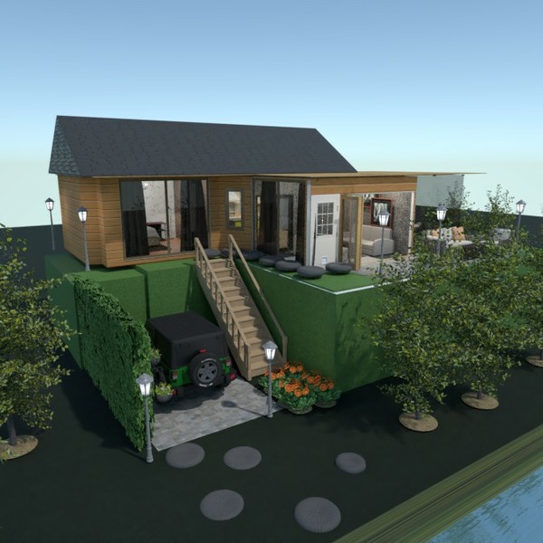 floor plans haus terrasse outdoor landschaft eingang 3d