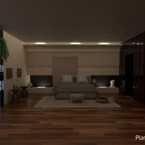 floor plans baldai dekoras miegamasis apšvietimas 3d