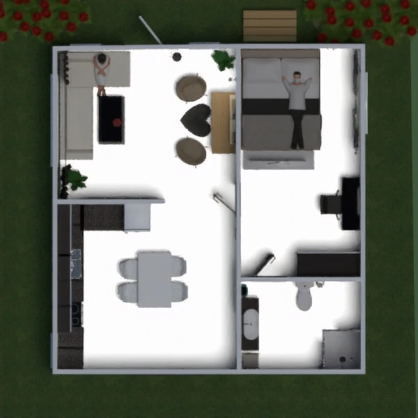 floor plans dom łazienka sypialnia pokój dzienny kuchnia 3d