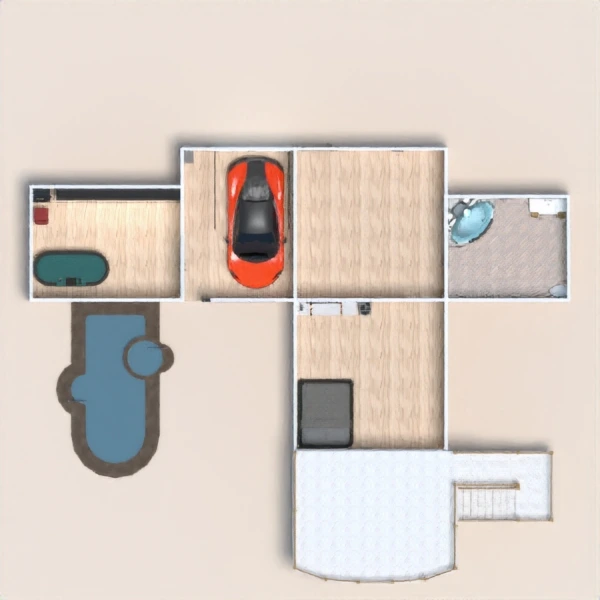 floor plans apartment garage kitchen outdoor office 3d