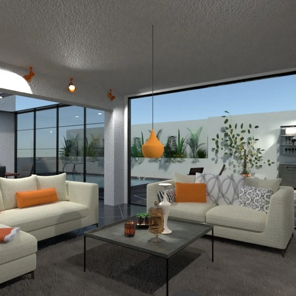 floor plans apartment terrace living room kitchen outdoor 3d