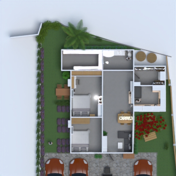 floor plans apartamento cozinha 3d