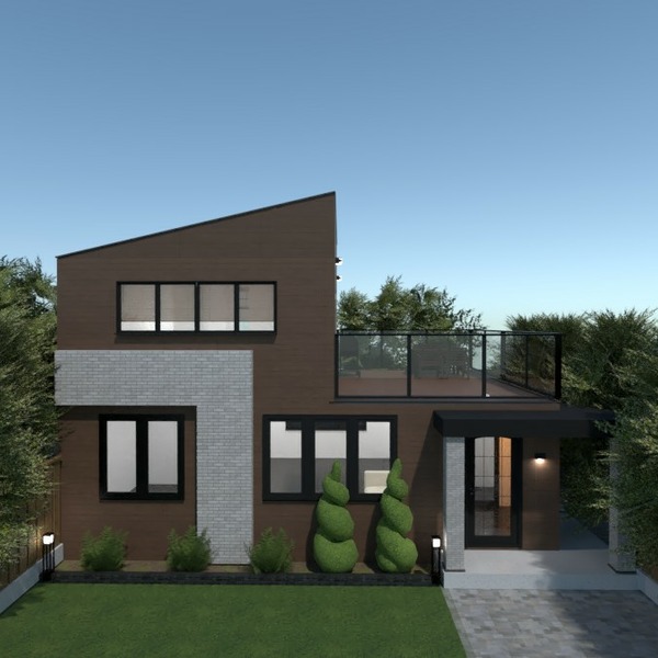 floor plans casa área externa paisagismo utensílios domésticos arquitetura 3d