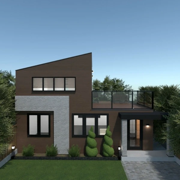 floor plans casa área externa paisagismo utensílios domésticos arquitetura 3d