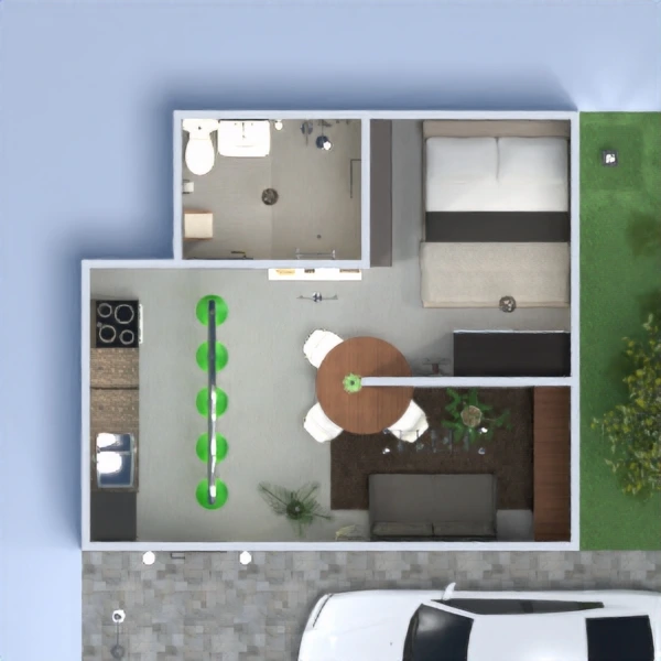 floor plans casa cuarto de baño dormitorio cocina paisaje 3d