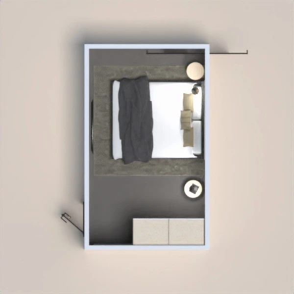 floor plans appartamento camera da letto 3d