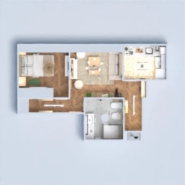 floor plans квартира мебель декор освещение столовая 3d