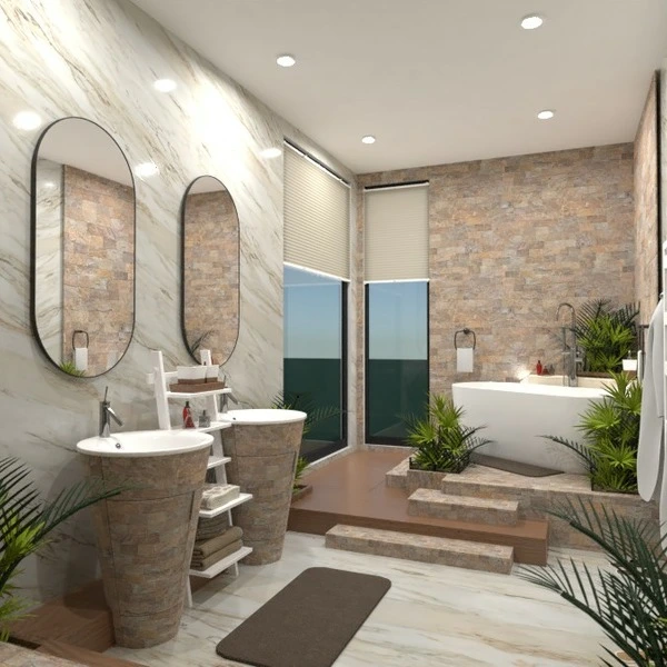 floor plans 装饰 浴室 3d