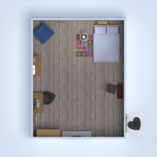 floor plans miegamasis 3d