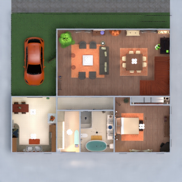 floor plans namas terasa baldai dekoras vonia miegamasis svetainė virtuvė eksterjeras biuras apšvietimas kraštovaizdis namų apyvoka valgomasis аrchitektūra prieškambaris 3d