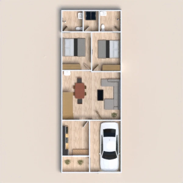 floor plans apartamento casa varanda inferior mobílias 3d