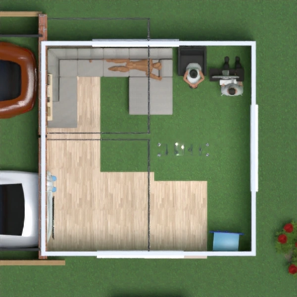 floor plans house furniture garage lighting storage 3d