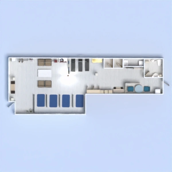 floor plans 单间公寓 3d
