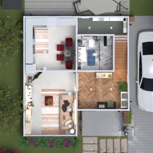 floor plans house furniture decor outdoor lighting 3d