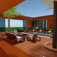floor plans haus terrasse möbel badezimmer schlafzimmer wohnzimmer küche beleuchtung esszimmer architektur 3d
