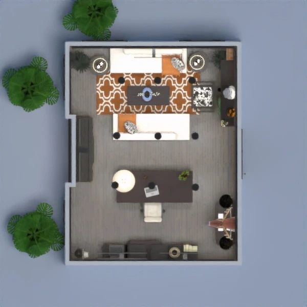 floor plans namas baldai dekoras biuras renovacija 3d