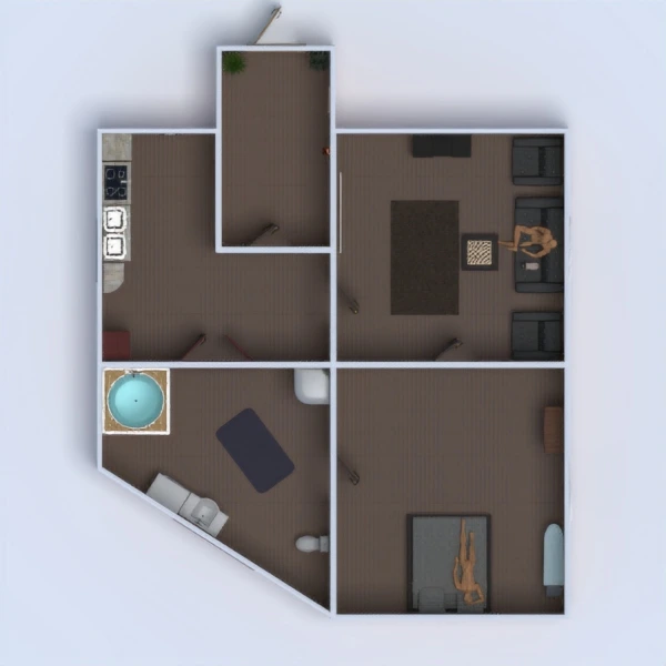 floor plans apartment furniture decor bedroom living room kitchen entryway 3d