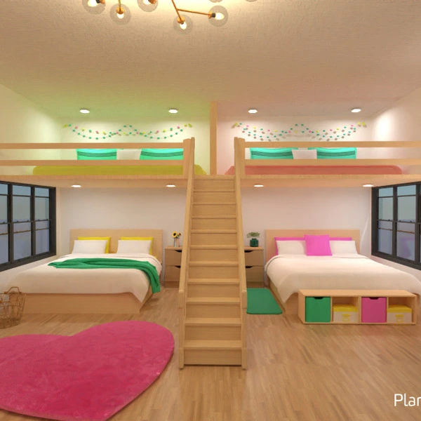 floor plans bedroom kids room office 3d