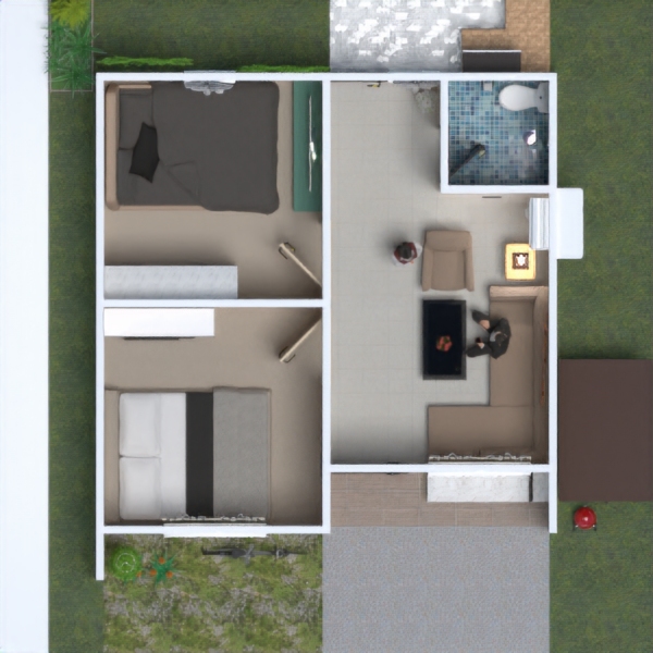 floor plans 厨房 3d
