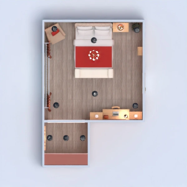 floor plans 家具 装饰 卧室 3d